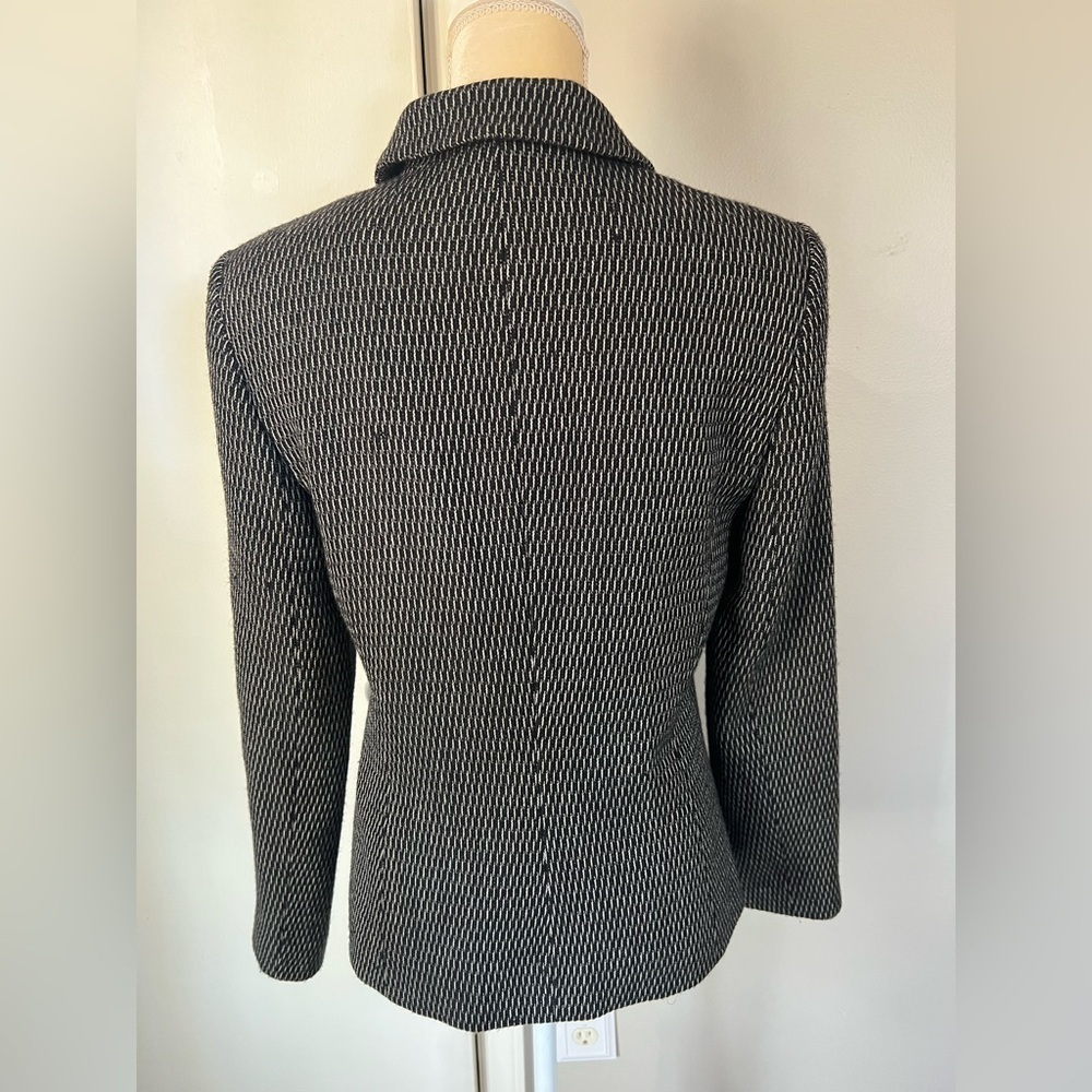 Louben Woman’s Grey/White Wool Blend Thicker Blazer Jacket Size 8 - Picture 7 of 12